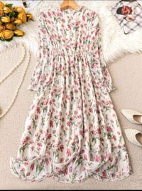 فستان صيفي • بورود مطبعة • توصيل