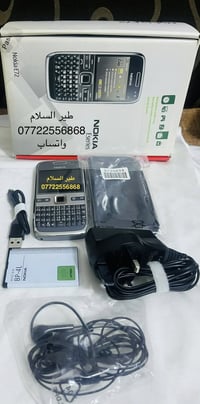 🌟NOKIA (E72)🌟 أصلي 👍🏻 مُخزَّن 🗄️ مع الملحقات 🎁 إيمي مطابق 👍🏻 مع الملحق...