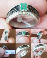 زمرد كولمبي • موزنايت ٦حبات • قياس ٢٠