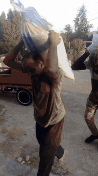 كادر عمال تصعيد كافة مواد البناء على الضهر رمل طابوك تصعيد سيراميك اشت...