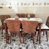 ميزطعام طقم كراسي عدد سته مال بيت  السعر 150الف وبي مجال للشراي 077037...