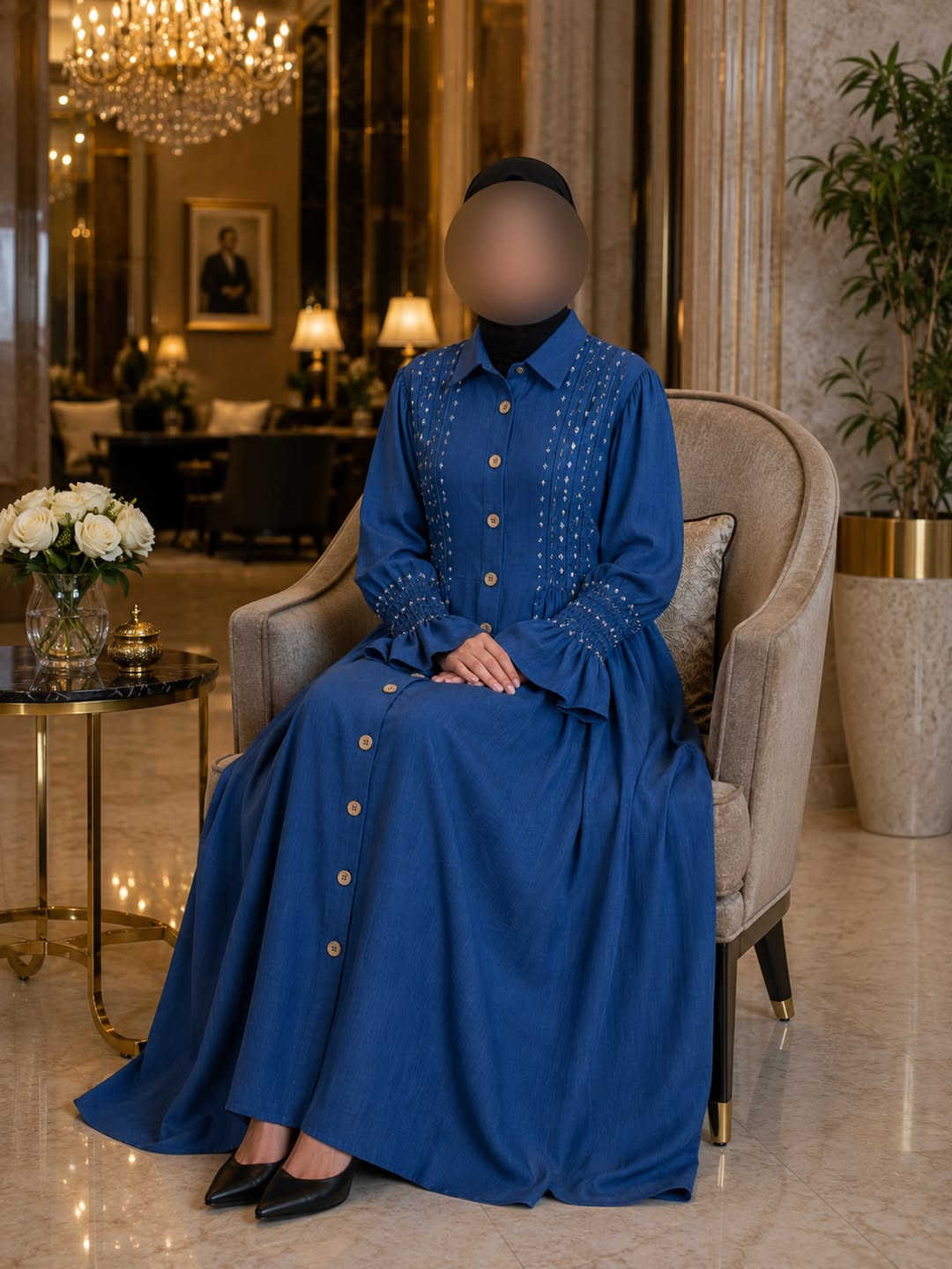 ازياء فاتنة
نفنوف طويل فخم للمحجبات
طول ڪـامل مو ميني يلبس لحد طول 175 سم 
موديلات فاتنة… ماتتفوت 
حصراً من ماركة فاتنة 
• الفستان صيفي ترف 
• الضهر عدل مو مكسر 
• الردن حبل داخلي تتشد حسب الرغبه
• مناسب لكل الاعمار 

• ⁠ ✨
قطعة تبقى وياج سنين وما تبطل موديلها 👌

متوفر حالياً بكمية محدودة
راسلينا خاص واحجزي بسرعة قبل النفاذ 💌

#ازياء_فاتنة⁩⁩
قالب راهي 
___________________________ 
🖊️ االــخـــــــاامــة ) :- 
كتان اسباني مشخط :- يعتبر قماشاً "رسيناً" أي أنه ينسدل على الجسم بنعومة دون أن يلتصق به
- ⁠يكون مطفياً (بدون لمعة).
- ⁠ يتميز بأنه قماش ساتر لا يشف ما تحته، رغم خفة وزنه.
❥❥ ─── ❥❥❥❥ ─── ❥❥

القياسات 1/2/3/4 

🌱قياس 1):- 
تلبس وزن من 70 الى 80 كــــيـلـو ⚖️ 
يعني يلبس قياس. 40 . 42. 44 

🌱قياس 2 ):- 
تلبس وزن من 80 الى 90 كــــيـلـو ⚖️ 
يعني يلبس قياس. 46. 48 

🌱قياس 3):- 
تلبس وزن من 90 الى 100 كــــيـلـو ⚖️ 
يعني يلبس قياس. 50 . 52 

___________________________ 
ســــعـــر  الفستان بـــ 60 الفــــﮯ 
___________________________ 
للحجز والاستفسار المراسلة ؏ــلى الواتساب :- ***********
***********
