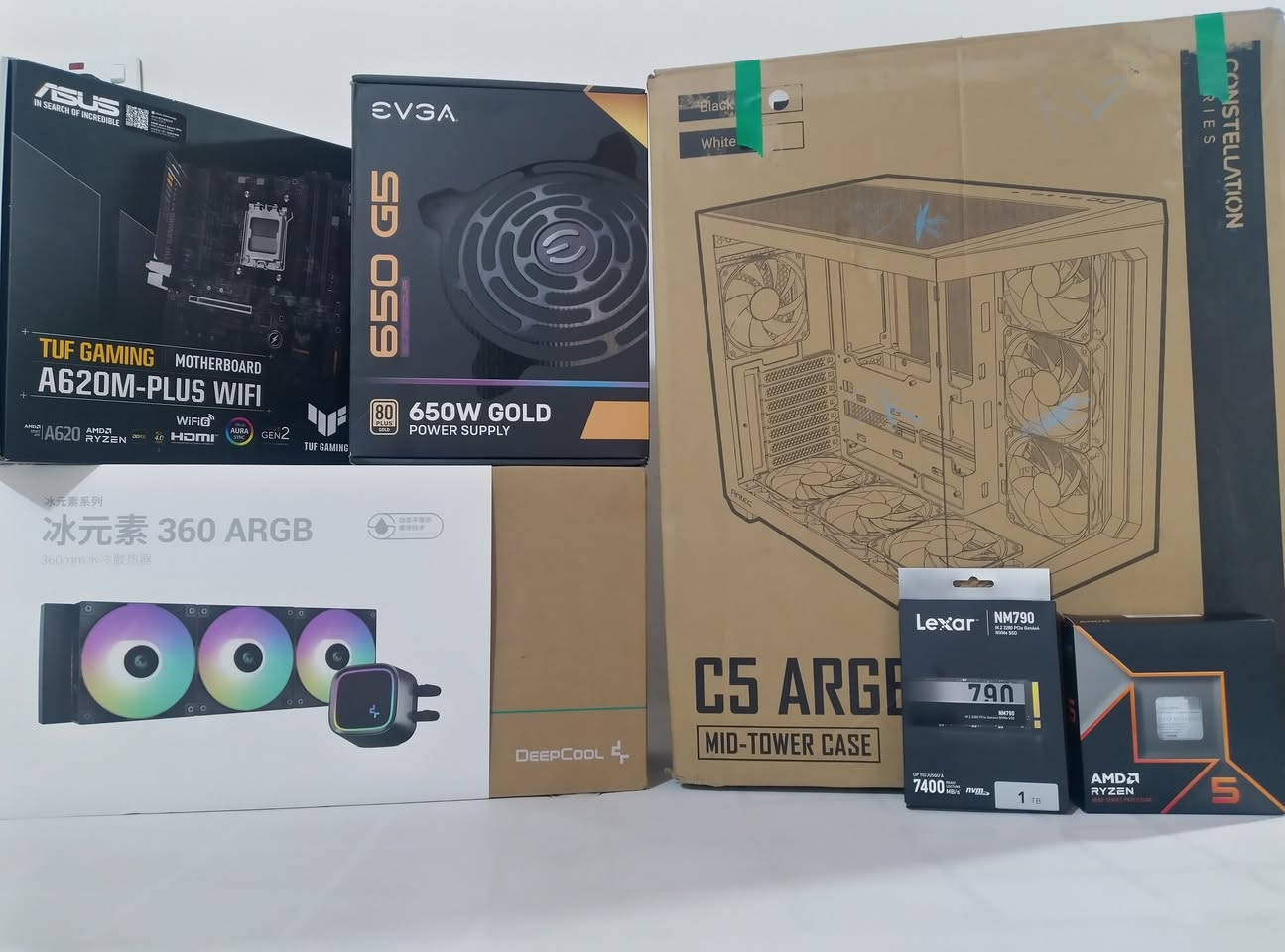 تجميعة قطع حديثة
مرحبا بالجميع، هاي التجميعة للبيع بسعر ٩٧٠ ألف. تم شرائه شهر ١١ و لحد الآن ما صار الإستخدام عليه شهر كامل. الرامات بيها صار خربان و صاحبه رايد يبيعها هيك بدون رام. المبرد المائي قطعة جديدة ما مستخدم. الكيس صار زر التشغيل بیها ما یعطي اعاز بس منافذ الUSB شغال. القطع كالآتي:
Ryzen 5 9600X
Deepcool LE720 360 ARGB AIO
Asus TUF A620M-Plus WiFi
0GB DDR5 RAM
1TB NVMe SSD Lexar NM790
Radeon iGPU
Antec Constellation C5 Black ARGB
EVGA Supernova G5 650W 80+ Gold
Windows 11 Original
التجميعة يتحمل کروت RX9070 او 5070TI
اذا تریده ویا رامات فـ ١٦ گیگا يزيد ١٩٠ دولار على السعر
و إذا تأخذ وياه كارت 5060Ti يزيد بقيمة ٤٣٠$ و مع كارت 4070Super ٦٥٠$


**إذا كنت صاحب هذا الإعلان وتريد حذفه لأي سبب، رجاءا أرسل رسالة إلى الدعم الفني**