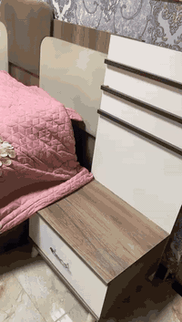 غرفه نوم اخت الجديد استعمال سنه 8قطع تركيا وكاله ونضيفه سرير نفرين ميز...