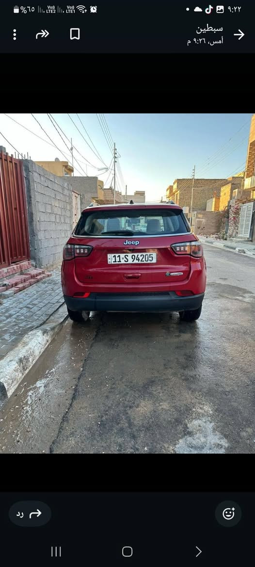 جيب كومباس2019فول الفول حادثه موضح بالمنشور سطحي رقم بغداد للإستفسار الاتصال *********** سعره 140وبيه مجال
