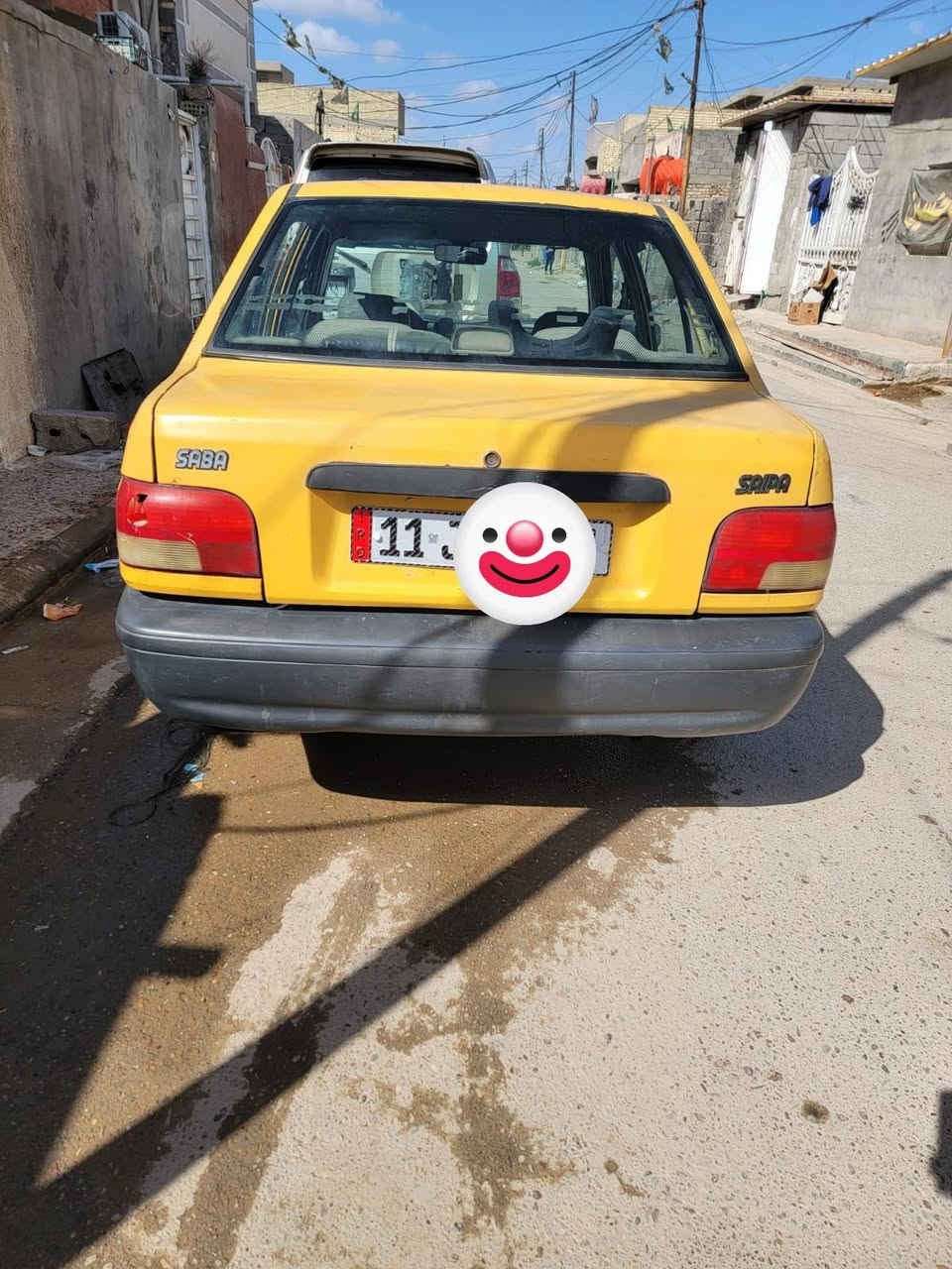 السلام عليكم سايبا 2010 للبيع
شواصي مكفولات 
مكينة وكير برايد مكفولات شديتهن حاوية
 ظفيرة جديدة تبريد شغال 
تخم ويل اصلي 
 السيارة ب اسمي تحويل مباشر 
رقم بغداد انكليزي مصفرة هيئة و غرامات 
بغداد الشعب السعر 25$ 
***********
