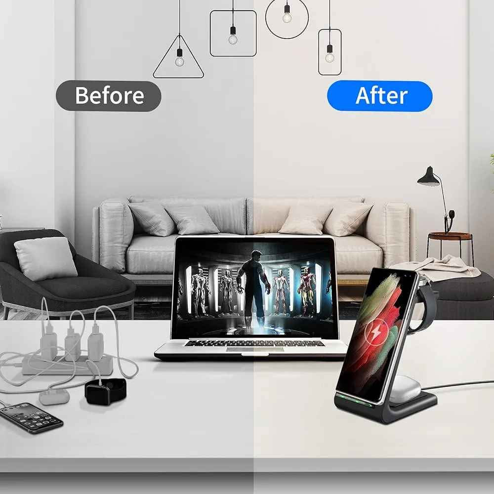 ✨👈✨شاحن لاسلكي 3 في 1، قاعدة شحن سريع لسامسونج جالاكسي S20/S10/S9+/S8/S7 ايدج/نوت 10/10+/9/8، ايفون 12/11/8، جالاكسي ووتش 3/1، اكتيف 2/1، جالاكسي بودز، ايربودز 2/برو (اسود)✨👉

🚚🚚🚗🚗 التوصيل 5 الف لجميع المحافظات 🚗🚗🚚🚚

🔥 🔥  المنتج امزون جديد غير مستخدم الماني اوربي  🔥 🔥

✨ حق الزبون فحص المنتج قبل تسليم المبلغ للمندوب  ✨

❄️ طريقة الحجز @ الاسم @ العنوان كامل @ رقم الهاتف ❄️ 

❣️❣️❣️  للحجز و الاستفسار على الخاص فقط  ❣️❣️❣️

👇👇👇👇👇تفاصيل المنتج 👇👇👇👇👇

✨👈شحن قياسي 5 واط (باستخدام محول 5 فولت/2 امبير): للأجهزة الأخرى المتوافقة مع كيو اي👉

✨👈* 2 واط: ساعة سامسونج جالكسي اكتيف 2/1، ساعة جالكسي 3/1/جير اس 2/جير اس 3 فرونتير (فقط لساعة سامسونج)👉

✨👈* 3 واط: سماعات جالاكسي بودز وجالكسي بادز بلس وجالكسي بادز لايف وايربودز 2 وايربودز برو (شحن لاسلكي، لا تحتاج إلى كابل إضافي)
👉 Colombo, Sri Lanka


**إذا كنت صاحب هذا الإعلان وتريد حذفه لأي سبب، رجاءا أرسل رسالة إلى الدعم الفني**