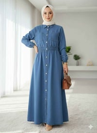 فستان جينز • مقاسات ٣٨-٤٨ • توصيل مجاني