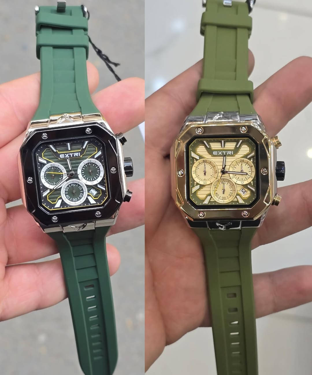 دكّة_الساعچـي ⌚️
.
ساعة EXTRI الرياضي الفخم ⌚️
تصميم مربع عصري ⌚️
ستايل يجمع بين الفخامة والسبورت يناسب جميع الطلعات والكجول اليومي 🔥
.
خامة قوية ومريحة باللبس ✨
تصميم ثلاث عدادات داخلية ⌚️
 ثقيل وتفاصيل داخلية رياضية جذابة 🔥
سير سيليكون مرن فخم 🔥
.
تحبها لون غامق لو فاتح ؟؟؟؟؟؟👀
.
السعر مفاجأة +صدمة 🔥
يتوفر توصيل لجميع المحافظات 🚚
#العراق #viral #reels #trending #luxurylifestyle g


**إذا كنت صاحب هذا الإعلان وتريد حذفه لأي سبب، رجاءا أرسل رسالة إلى الدعم الفني**
