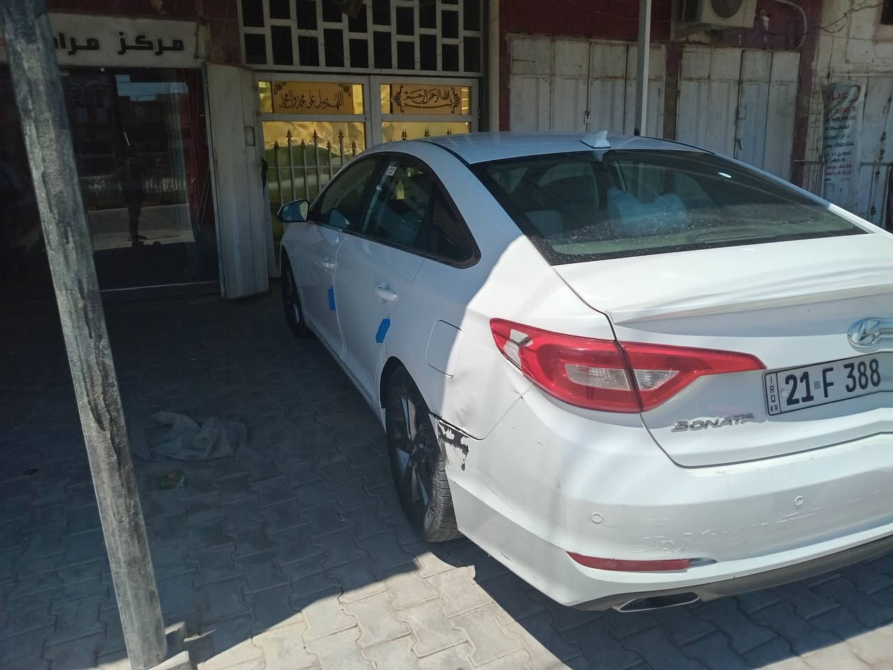 سلام عليكم لبيع سوناتا سبورت موديل 16  كفالة من تبديل بيه ربع قطع صبغ بيع حزام بدون قماره السعر 107 بغداد رقم ***********
