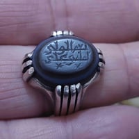 يماني جزع بقري قديم صياغه يدويه ثقيله خط كوفي استفسار  ٠٧٨٠٠٠٠٢٩٧٠