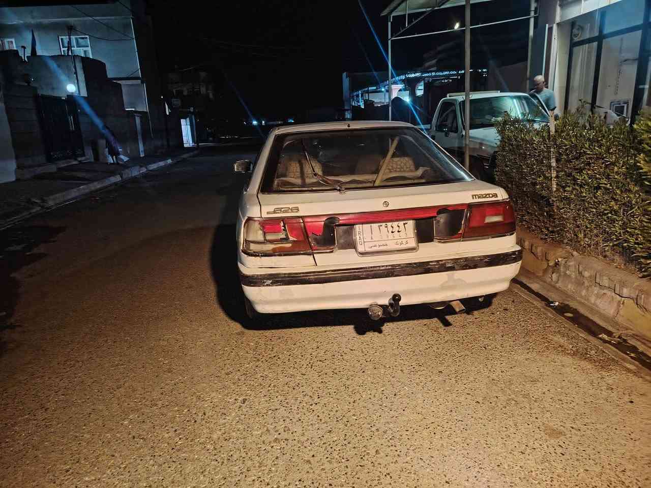 السلام عليكم مازدا للبيع موديل 1989 كير محرك نضيف شرط سنوية إلى2029 شرط التحويل كابون بانزين سعر ب21 وبيها مجال بسيط الرقم ***********عنوان كركوك ناحيه ليلان
