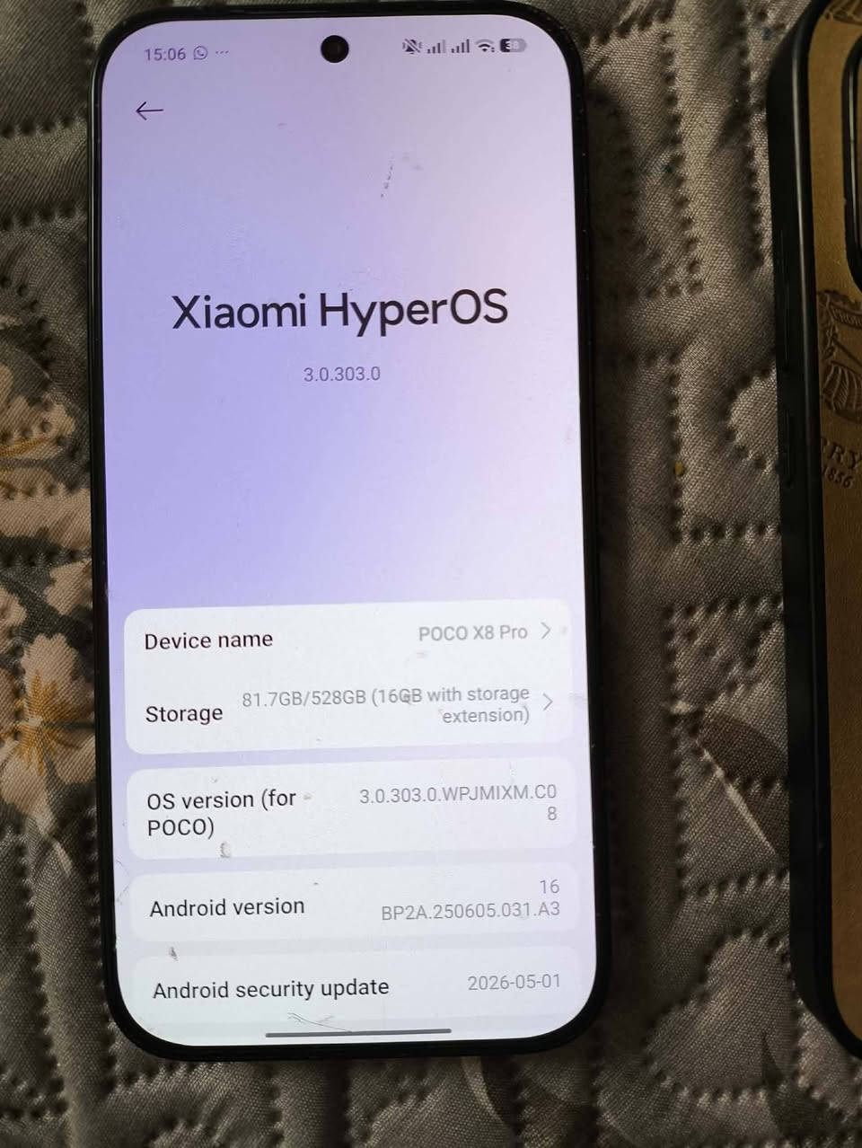 Poco x8 pro ذاكرة 512 كامل ملحقات شاحنة كارتونة بطارية 100 مشحون 52 مرة بس استعمال بسيط جدا الجهاز مستعمل فقط شهرين وياه كفر ماك سيف وكفر الجهاز ممستعمل اصلا توصيل ماعندي مكاني بغداد تقاطع النهروان سعر الجهازخاص او تواصل واتساب او اتصال
***********
