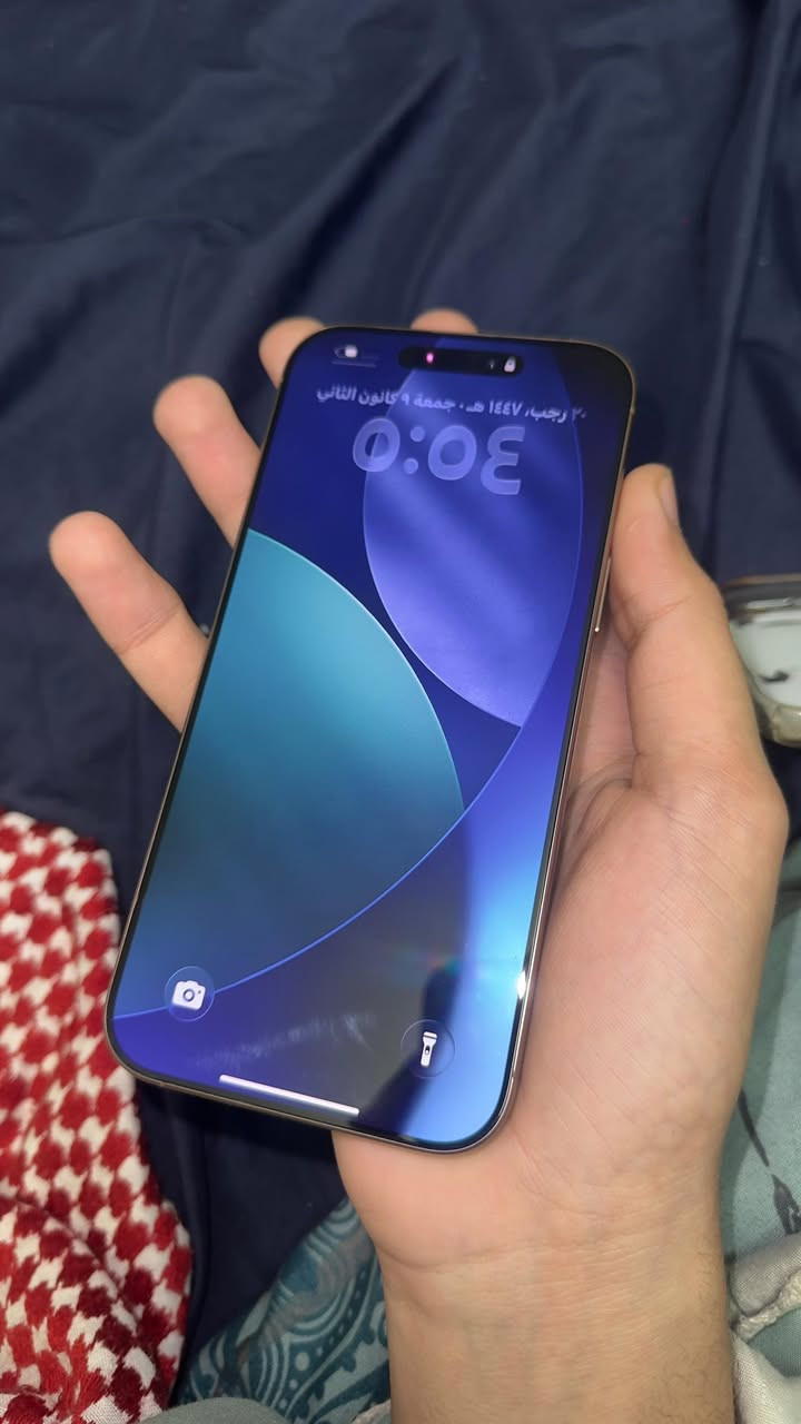 للبيع: iPhone 16 Pro Max – صحراوي (Desert Titanium)
📍 الموديل: 256 GB
🔋 البطارية: 90%
📌 الحالة: نظيف كلش، بيه شخطات بسيطه على شاشه (ما تاثر على اللمس ولا تصفح) الجهاز كامل ملحقات الباكيت مالته والكيبل السعر 1,200,000 وبيه مجال بسيط 
للتواصل ***********
