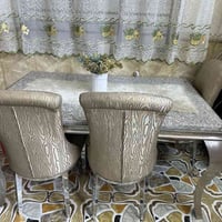 ميز طعام • ستيل مرمر • ٣ كراسي