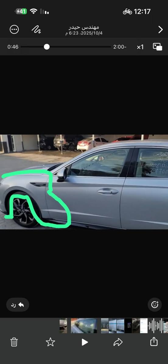 سونات ٢٠٢٥ ضربته جاملك تبديل ماشي ٣٩٠٠ كليوا سعره ٢١٠ بفلوسه العنوان كربلاء واذا اكو سورنتوا مراوس عادي 
***********
