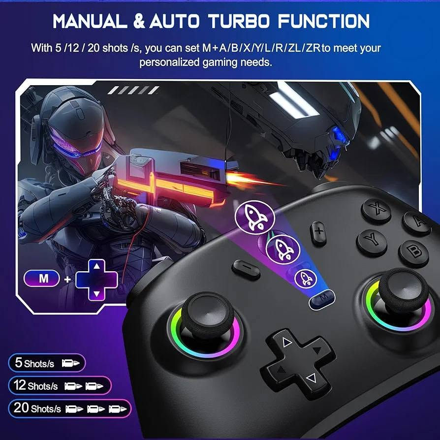 السلام عليكم
وحدة تحكم لاسلكية من طراز NC500 متوافقة مع أجهزة Nintendo Switch والكمبيوتر الشخصي.

. تتميز بعصا تحكم ذات تأثير هول للقضاء Hall Effect Joysticks( على الانجراف وتحسين الدقة.

تتضمن إضاءة RGB قابلة للتخصيص ومحركات اهتزاز مزدوجة لتجربة ألعاب غامرة.
تدعم أنظمة  نينتندو iOS/Android/Windows
السعر 20 الف


**إذا كنت صاحب هذا الإعلان وتريد حذفه لأي سبب، رجاءا أرسل رسالة إلى الدعم الفني**