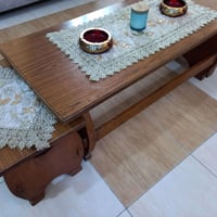 طبلات خشب للبيع ميز كبير وطبلات عدد 3 صاج خشب اصلي قديم السعر 100 الف ...