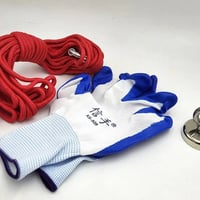 مغناطيس بحث نيوديميوم D48x10mm مع مغناطيس حلقي N52 قوي 50 كجم مع حبل ب...