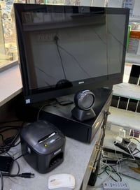 جهاز كاشير للبيع شاشه  DELL برنامج سبيدو فعال  طابعه فاحص باركود جرار ...