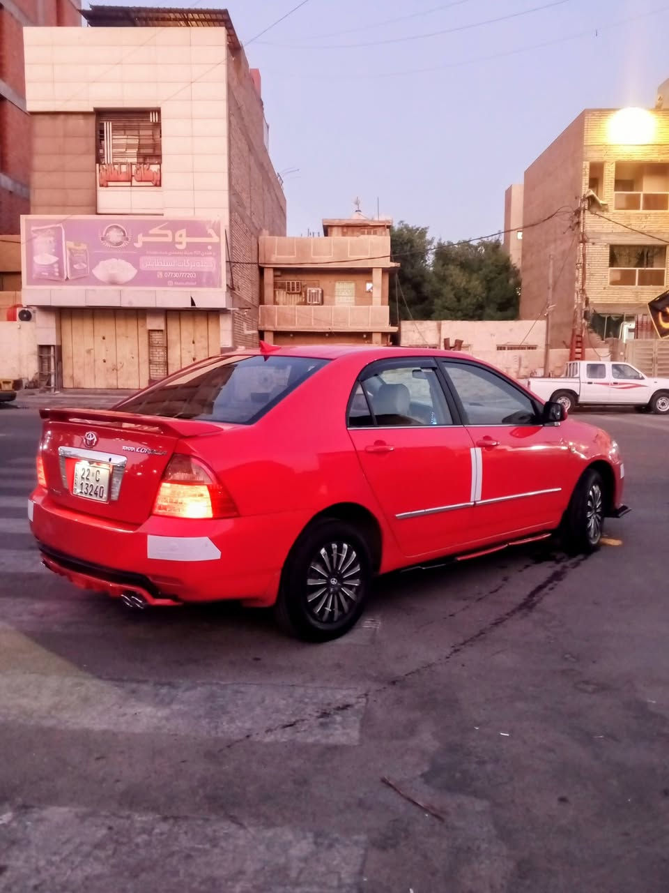 كورلا بيكاتشو موديل 7 للبيع تبريد ثلج 🥶
محرك 1800 المرغوب مدوشمه جديد شاشه جديده سستم سماعات + دمام السيارة بيها هلال جاملغ خلف الصدر صبغ ع كد شبر فقط رش لاخياس ولا ضربه السيارة احلى من الصور سونار موجود السعر 95 وبيه مجال بسيط 
مكاني بغداد الكاظمية ***********
