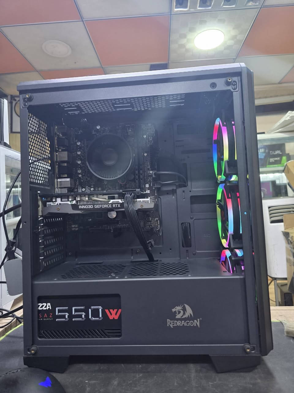 CPU CORE I5 10400F
RAM 16GB DDR4 3200HZ
SSD 1TB 6GB/S
M.B ASUS PRIME H510M
GPU RTX2060 8GB INNON3D DUL
PSU 550W+80 AZZA
CASE RGB 3FAN GAMING
750الف توصيل متوفر لكل العراق


**إذا كنت صاحب هذا الإعلان وتريد حذفه لأي سبب، رجاءا أرسل رسالة إلى الدعم الفني**