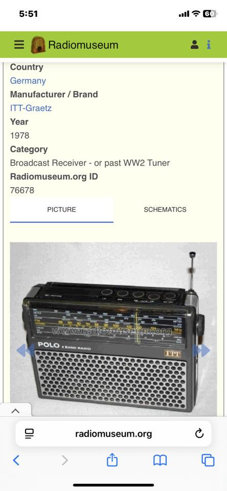 للبيع راديو ITT الماني منشأ
سنة الصنع 1978 موجات FM MW KW شغال بالكامل يعمل بطارية وكهرباء شراي يراسلني خاص لا ارد على تعليقات يوجد توصيل كل العراق


**إذا كنت صاحب هذا الإعلان وتريد حذفه لأي سبب، رجاءا أرسل رسالة إلى الدعم الفني**