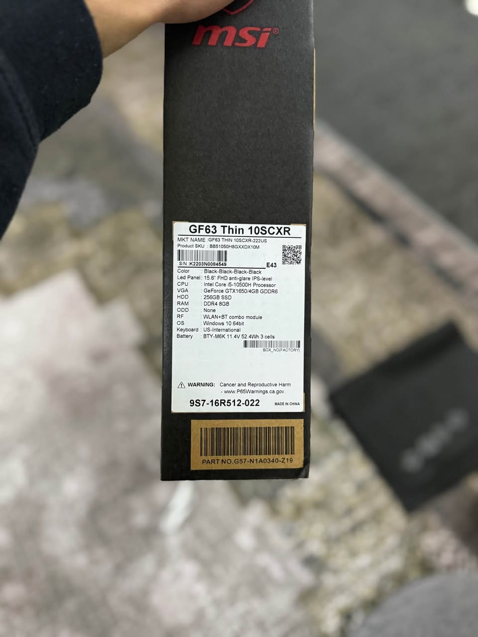 Color: Black-Black-Black-Black

Led Panel: 15.6" FHD anti-glare IPS-level

CPU :Intel Core i5-10500H Processor

VGA  :GeForce GTX1650/4GB GDDR

HDD :256GB SSD

RAM: DDR4 8GB

ODD : None

RF : WLAN+BT combo module

OS : Windows 11 64bit

Keyboard: US-International

Battery : 11.4V 52.4Wh 52.4Wh3 cells

 بۆ زانیاری زیاتر  *********** أربيل, العراق
