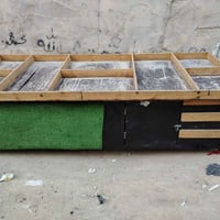 ميز مخضر • هيكل حديد • ٣م×١٫٥م