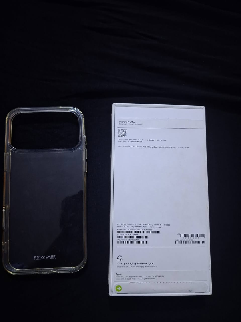 السلام عليكم 
iPhone 17 pro Max
شرق اوسط سيم كارت واحد
بطارية 100% مشحون فقط 30
نضيف استخدام قليل 
السعر مليون و 950 الف
موقع بغداد حي القاهرة 
***********
