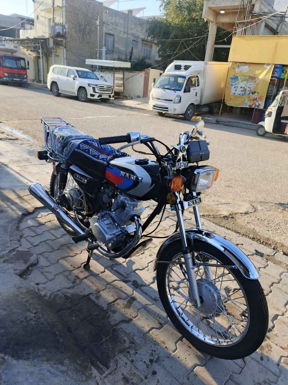 السلام عليكم دراجة نامه للبيع موديل 2025 محرك كفالة 4 وراقات بيهة دراجة خير من الله شلعة معدل٠ المكان ديالى بعقوبة اتصل***********
