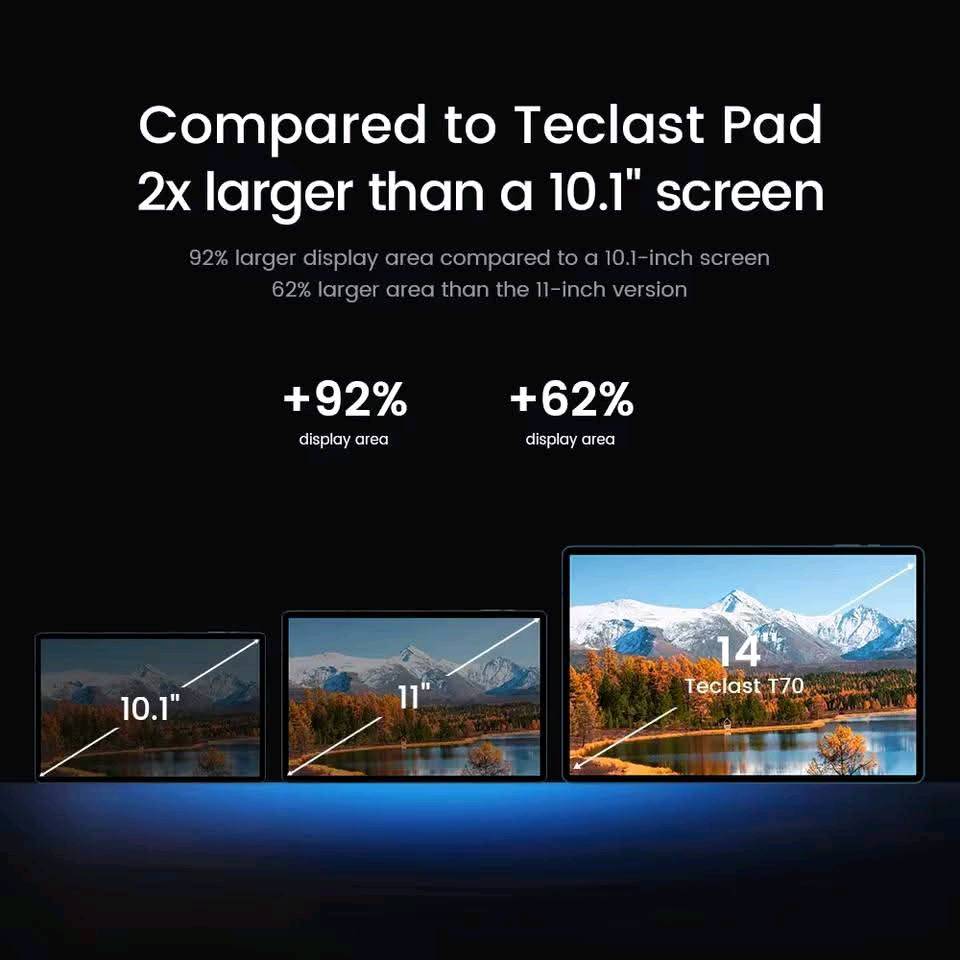 السلام عليكم  teclast t70
لمحبي التابلت الحجم الكبير لمشاهده الافلام وكرة القدم بصوره كبيره وواضحه
اكبر تابلت يجي بحجم 14 انج 2k
نظام اندرويد 
ومعالج Hellio g99 سريع للتصفح والاستخدام اليومي جيد جدا
نظام ستريو ٤ سماعات 
كامرتين خلفيه وكامرا اماميه
سيمكارتين ياخذ ورام
رام ٨ + ١٢
ذاكرة ٢٥٦
بطاريه 10000  تشحن شحن سريع ١٨ واط تايب سي 
الجهاز اخو الجديد قبل شهر اشتريته بي فقط طخه بسيطه للامانه بالشاصي وابد مماثره عليه 
ملحقات كفر ولزكه وكيبورد وماوس وسماعه وقلم وشاحنه وباكيت

السعر  ٢٦٠ بي مجال بسيط جدا مكاني بغداد 

***********