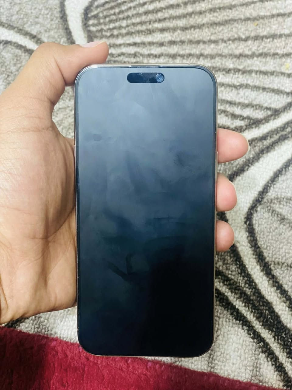 ايفون 16 برو ماكس
ايفون 16برو ماكس ذاكره 256 بطارية 100%  عدد الدورات 175 جوه بالصوره جهاز اخو جديد زلغ واحد مابي وتر بروف جهاز بمعنى الكلمة عربي شرق اوسط ماستر لا مفتوح ولا مصلح ملحقات كامله لون مميز 

سعر 1500$ 

النجف الأشرف - قضاء المشخاب 
***********
