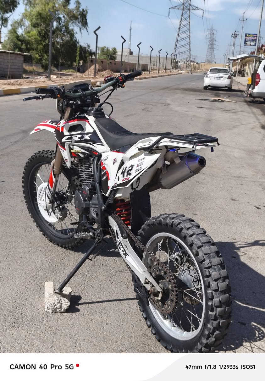 بيع سريع سلام عليكم دراجه CRX42 موديل24انضف منل نضيف ربع مناقصه ويلاه تايرات كله نضيف محرك سبانه مطاخه مكان خانقين سعر950وبي مجال رقم***********
