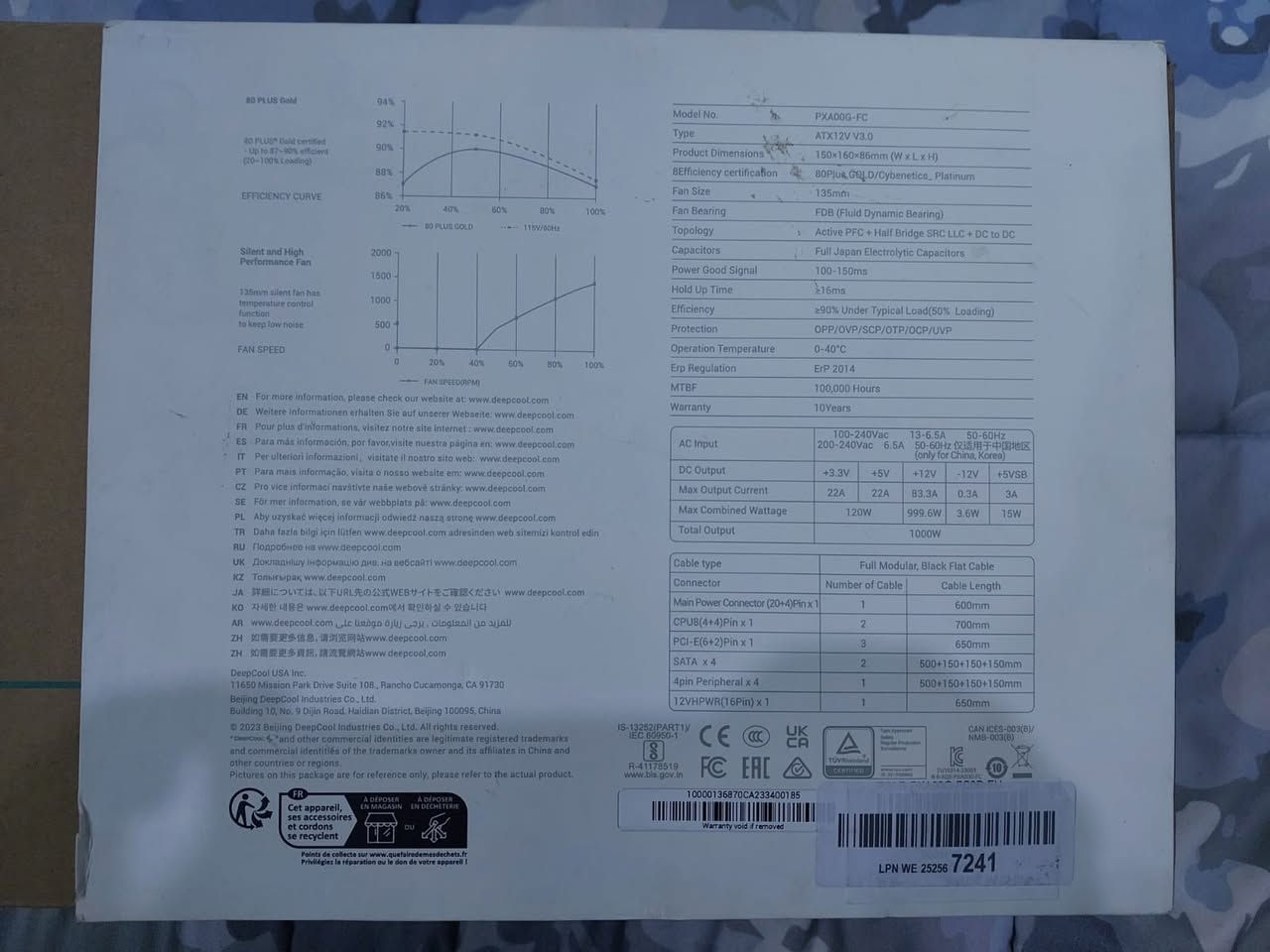 سلام عليكم

WD Blue 500 GB 7200 RPM جديد

السعر 30 الف

--------------------------------------------------------------------------

Deepcool PX1000G 1000 W 80+ Gold Certified Fully Modular ATX Power Supply

جديد السعر 185 الف


**إذا كنت صاحب هذا الإعلان وتريد حذفه لأي سبب، رجاءا أرسل رسالة إلى الدعم الفني**