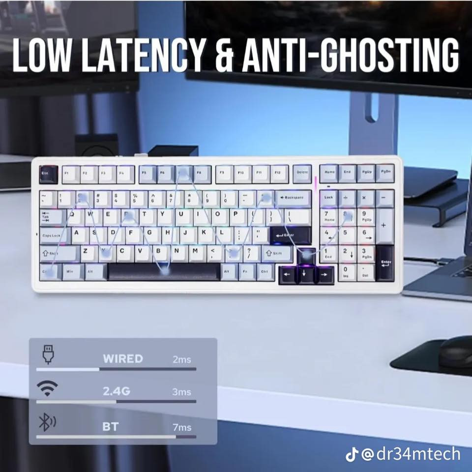 كيبورد كيمنك  طراز AULA F99 الميكانيكي. 

مواصفاتها الرئيسية:

التصميم والتخطيط: تتميز بتصميم مدمج بنسبة 96% (ISO-ES QWERTY Layout). 

الاتصال: تدعم تقنيات اتصال متعددة تشمل اللاسلكي بتردد 2.4 جيجا هرتز، ومنفذ USB من النوع C، وبلوتوث 5.0.
 
المفاتيح (Switches): تأتي بمفاتيح قابلة للتبديل السريع (Hot-Swap)، مما يتيح تغييرها بسهولة.
 
الإضاءة الخلفية: تحتوي على إضاءة خلفية RGB. 
مادة أغطية المفاتيح (Keycaps): مصنوعة من بلاستيك PBT. 
 
البطارية: مزودة ببطارية كبيرة بسعة 8000 مللي أمبير في الساعة.
السعر 60000 متوفر توصيل كافه المحافضات


**إذا كنت صاحب هذا الإعلان وتريد حذفه لأي سبب، رجاءا أرسل رسالة إلى الدعم الفني**