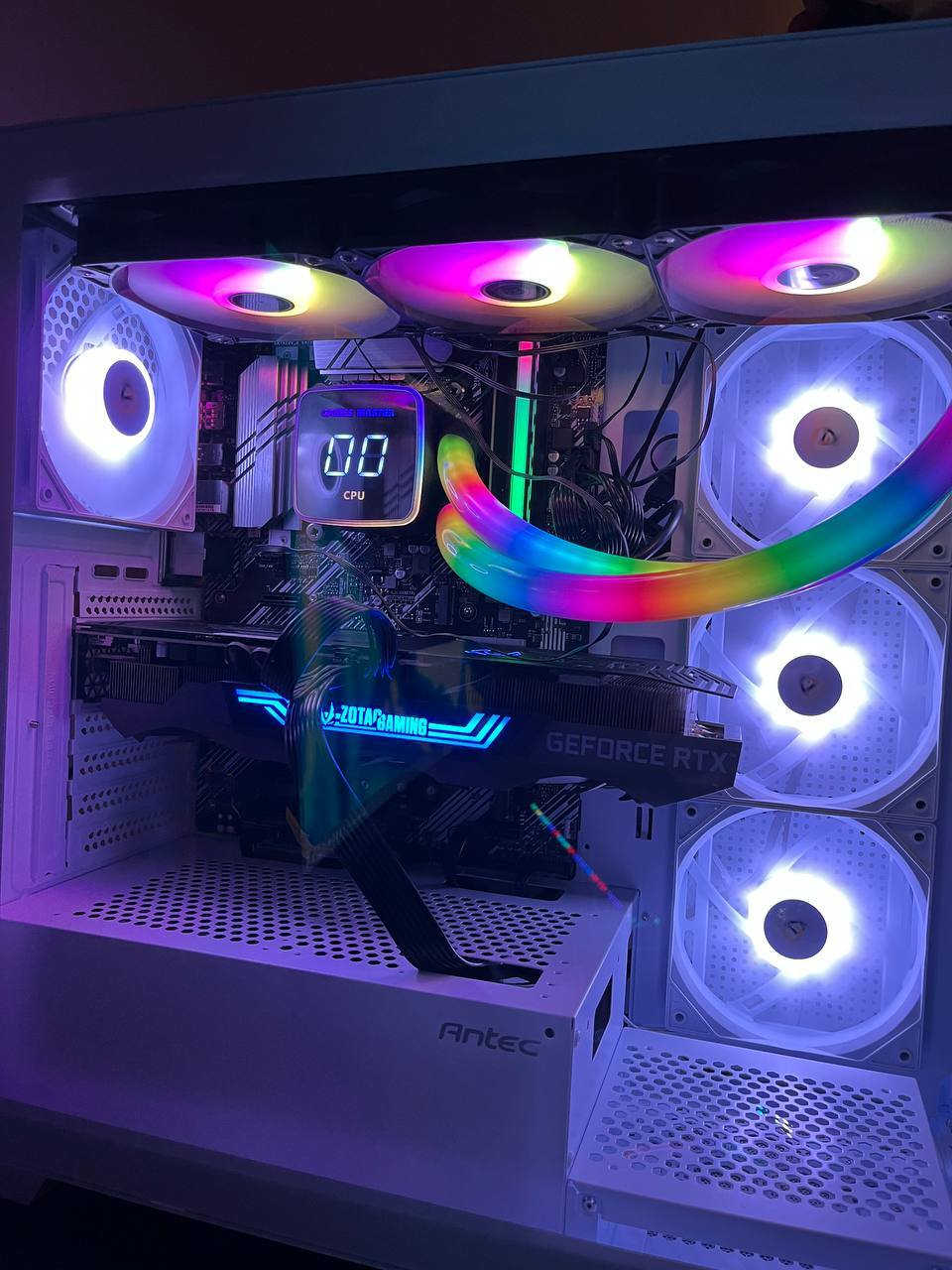 السلام عليكم....
RTX 3070ti ZOTAC GAMING
i5 10600 KF مكسور سرعة من الشركة
ASUS PRIME Z490-P
SSD 512 GB
RAM 16 8x2 DDR4 3200 hz
power 1000 GOLD
360mm RGB AIO Liquid Cooler with LCD Display مبرد
الكيس C300 Antec

السعر مليون و 500 الف قفل
***********

مكاني بغداد توصيل موجود
