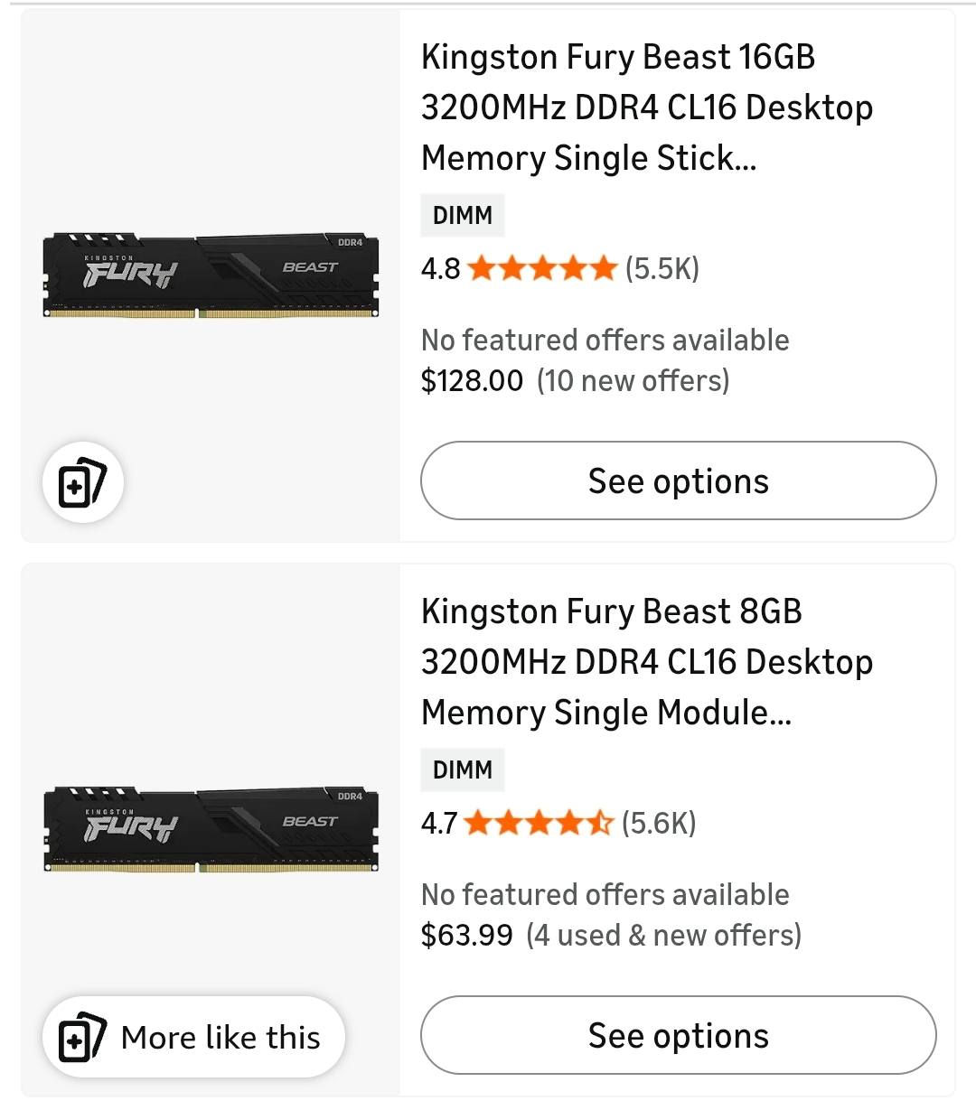 السلام عليكم
اليوم ما اطول عليكم بشي ...
بس اني مستغرب من انو الناس مقتنعة لحد الان انو DDR4 ما صاعد ! ويقولون فقط بالعراق ! . 
لعد هذا شنو ؟ 
تروحون على كل المواقع العالمية ! اقل سعر لذاكرة 32GB راح تلقاها 220 دولار ! . 

من نعرض بسعر رخيص الجديد مثلا 32GB ب 200 الف او اقل . الناس تبدي تضحك ! على شنو تضحك ؟ الله اعلم !


**إذا كنت صاحب هذا الإعلان وتريد حذفه لأي سبب، رجاءا أرسل رسالة إلى الدعم الفني**