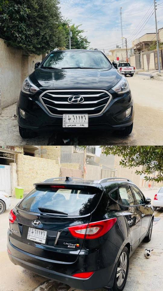 السلام عليكم 
للبيع
هونداي توسان 2015
لمتد  Limited 4WD

خليجي مواصفات خاصة
مكفولة كفالة عامة
رقم بغداد سنوية باسمي

لون اسود فول 1ع1 ماشية 104 الف كيلو

-بصمة
-بانوراما
-مكينة 2400 DOCH
-شاشة
-كامرة
-حساسات خلفية
-فور ويل 
-اير باكات 12
-ويل كب عدد 5 حجم 18 كروم
-تحكم ستيرن جهتين
-كشن السايق كهرباء 
-كشنات جلد 

السيارة مكفولة كفالة عامة ما عدا بارد بسيط بالباب الامامي وموضح بالسونار

السعر 160
***********
