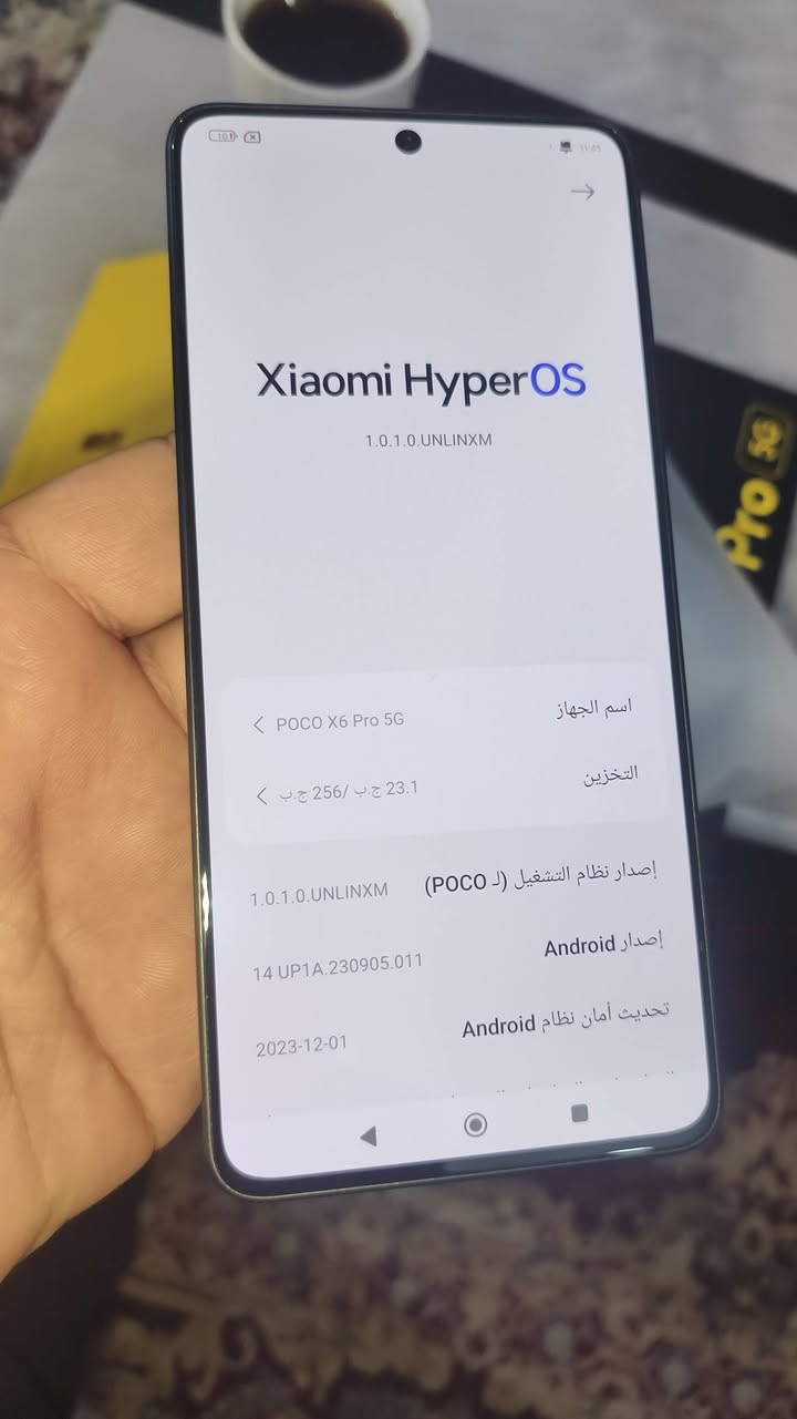 السلام عليكم  ***********رقمي بغداد مكاني بوكو x6pro 5 G ذاكرة 256  جهاز استخدام يومين فقط  موظح بل صورة  سعر  ،قفل نهاية 270جهاز مجرد يومين استعمال جكت ابرة مبي

