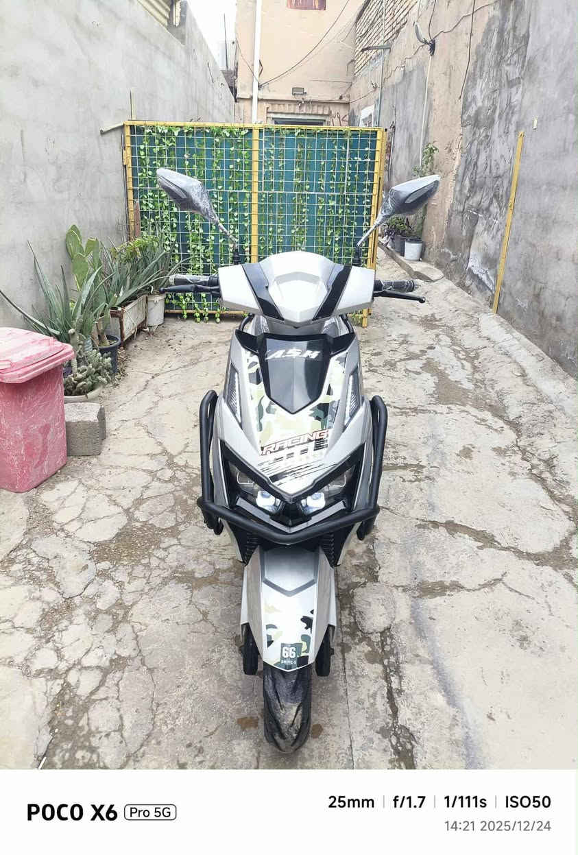 ماطور شحن 2025 جديد
نوع سكنس 
6بطاريه شرط الفحص 
ملف 3000
ماشيه 600 بعده زيرو 
درع 
اشاير لد 
لايتات لد اربع عدسات 
نضام بارك 
نضام رجوع خلف 
تايرات حجم 12
عنوان ديالى جلولاء 
سعر 950بي مجال ***********
