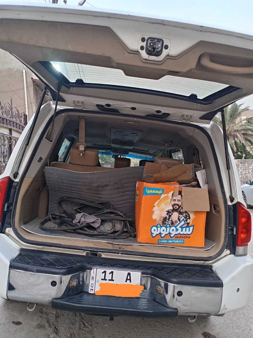 سلام عليكم
سياره نرماده ابيض
موديل 2007
 المواصفات
فتحه
بصمه
كشنات كهربائي
صندوق كهربائي
سبعه راكب 7
3 قطع تبريد ثلاث
تخم تاير
صدر امامي جديد
صدر خلفي جديد
كهربائية جديده شغاله
سياره نضيفه
رقم بغداد دولي 
بئسمي تحويل ثاني يوم 
السعر 95 $ وبيه مجال
المكان بغداد الجديده
الرقم الهاتف ( ***********)
