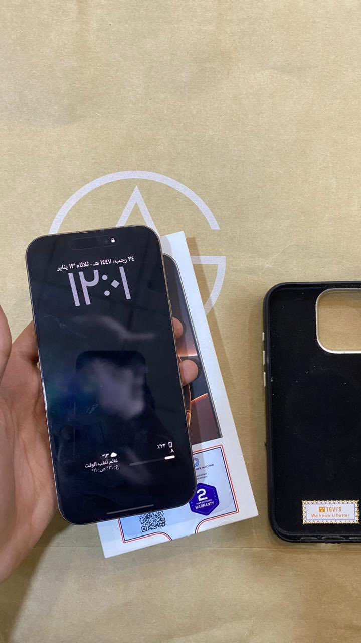 ايفون 16 برو ماكس
الذاكرة : 256
iPhone 16 Pro Max
البطاريه 98 بسبب التحديث الجديد .يعني هيه 100
النضافه :100
الجهاز نضيف جداً جداً الجاهز تحت الضمان ينتهي 2026/5/26
الجهاز وتر بروف 
الجهاز مضمون من الخدوش اي خلل 
كما موضح بالصور الجاهز خالي من اي نقوصات 
كارتون الهاتف مع الابره لخراج الشريحه 
مع كيبل الهاتف  . السعر قابل لتفاوض قليل جداً 
رقم الهاتف ***********
العنوان البصرة كرمة علي

