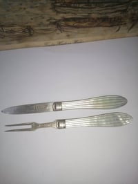 سكين وشوكة • فضة ولؤلؤ • شيفيلد 1879