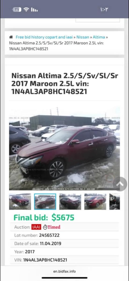 السلام عليكم للبيع نيسان التيما 2017 SL فول مواصفات
اعلى فئه بالالتيما 
فتحه سقف تشغيل بصمه 'بصمه أبواب 'بصمه صندوق 'كشن جلد اسودّ هيتر كشن +ستيرن  تبريد قطعتين سماعات دمام سماعه بالدشبول  الخ 
مكينه كير كفاله 
صدر نص عمر 
سنويه جديد هزه ل شهر 1 
سياره حادث امريكا واضح بالصور كلش حلو وخفيف 
بالعراق صار بيها طخات خفيفه ونصبغت  بدون اي دواخل بدون ايرباك واضح الصبغ بالسونار ابيع حزام حته لحد يكلي شبيها صبغ شرط بدون دواخل بدون حادث قوي 
*********** اتصال ،+واتساب 
سياره عارضها 105 بيها مجال بسيط 
مكان السياره الفلوجه الصقلاوية
