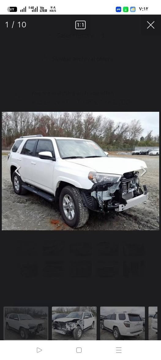 سلام عليكم فورنر للبيع موديل 2019حادث موضح في الصوره وبغداد فقط الدعاميات فئه ال SR5سعر 262وبيه مجال ترهم مراوس مكان السياره السيديه 
الهاتف *********** 
واتساب موجود
