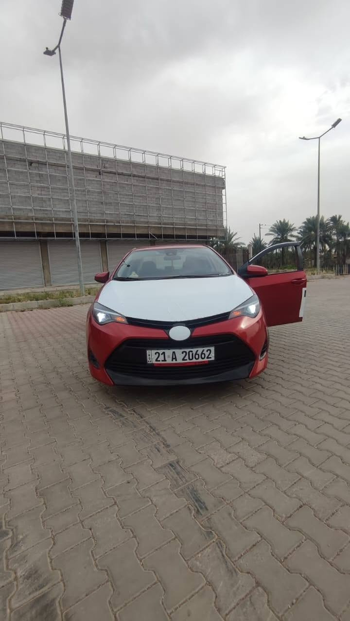 كورلا وارد امريكي موديل 2017
فئه LE
رقم سليمانيه دولي جديد 
ماشيه 66 مايل 
تخم تايرات جديد 
صدر و باتري جديد
ادامه كامله من كل نواحي 
بدون اي ضرر 
كلين تايتل 
مواصفات معروفه ل LE
 محرك لوك
تبريد ثلج
كير بعد تبديل دهن صار بي صوت زنجيل فقط
سعره 134 ورقه
بشرط تحويل 
اتصال فقط ‏‪0771 027 2631‬‏
