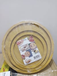 طقم صواني خشب • ٣ قطع