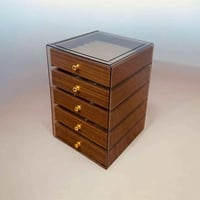 منظم مجوهرات • خشبي فاخر • ٥ أدراج