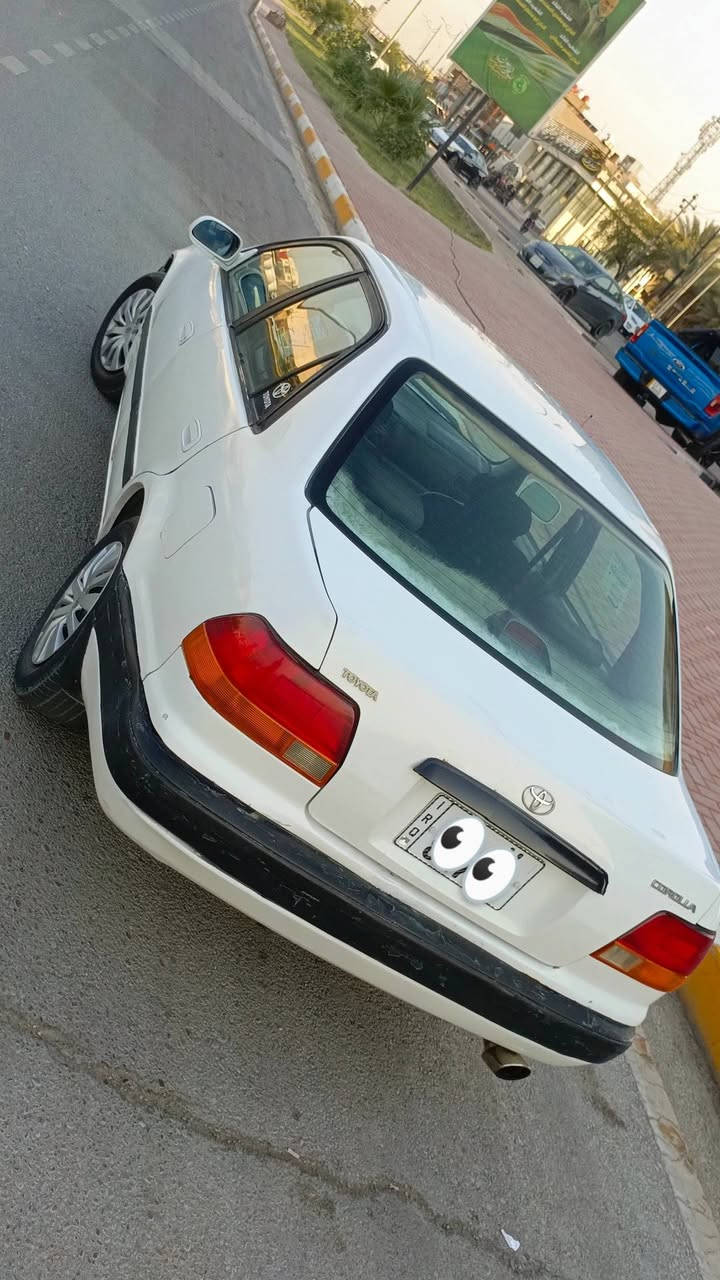 كورلا موديل /١٩٩٦ بزون
رقم بغداد انكليزي باسمي 
هزه جديدة ///تحويل مباشر 

منظومة بانزين جديدة نوزلات بلكات واير بلكات حساسات كامله شغاله فيتبم نوزلات جدد 
باتري جديد
 
محرك لاتنقيص ولا تبخير 

صبغ كم قطعه حزام حزام بس ابيعلك( عام )
تبريد شغال ❄️
حدادية حلوة 
دوشمه جديده
كهربائيات  شغاله

*********** / كربلاء المقدسه
